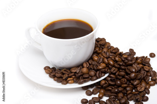 The cup of coffee and beans 9 