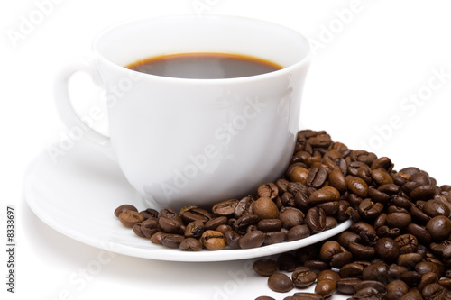 The cup of coffee and beans 6 