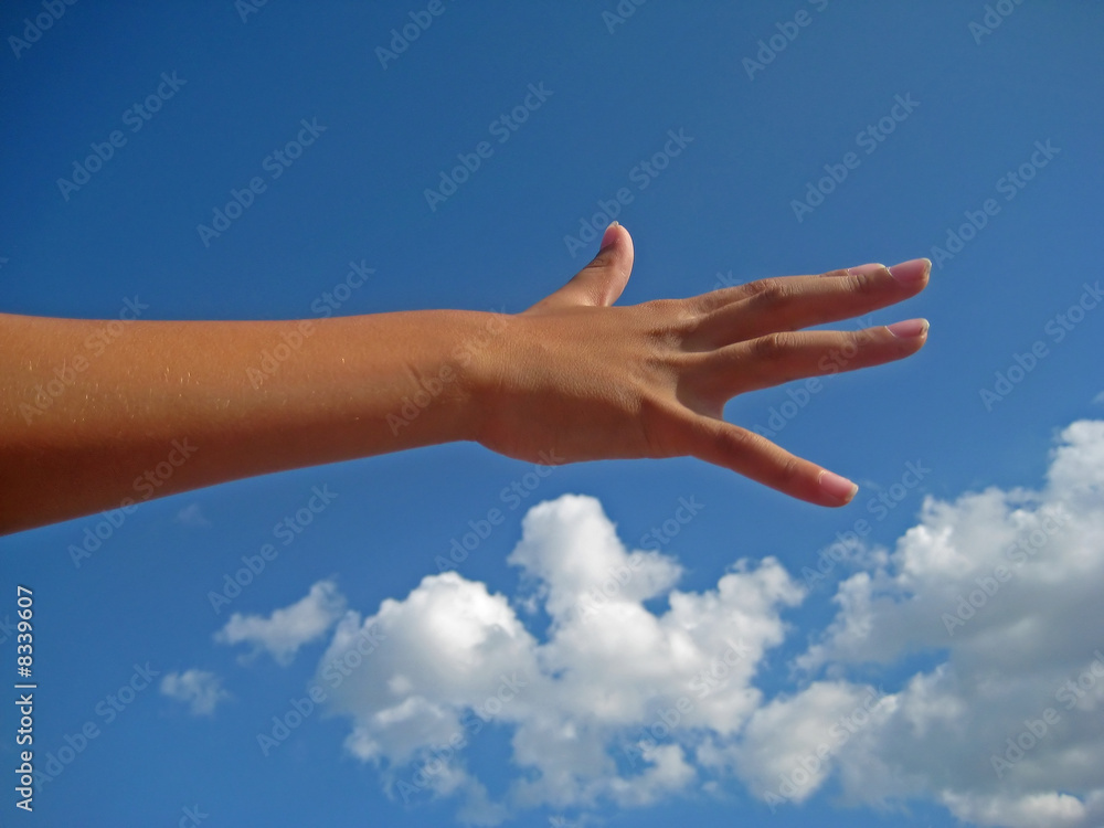 Hand and sky Hand and sky