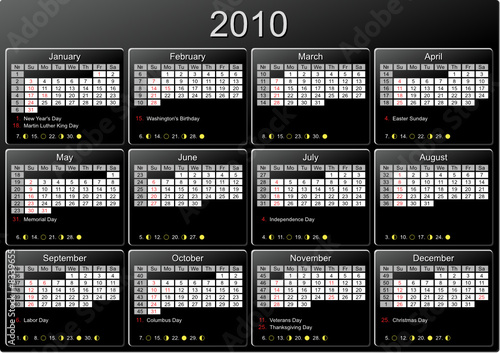 Calendar 2010 US