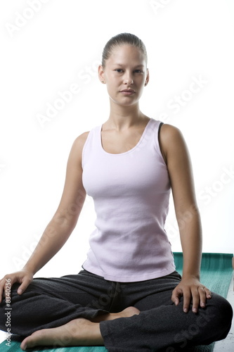  woman on yoga mat