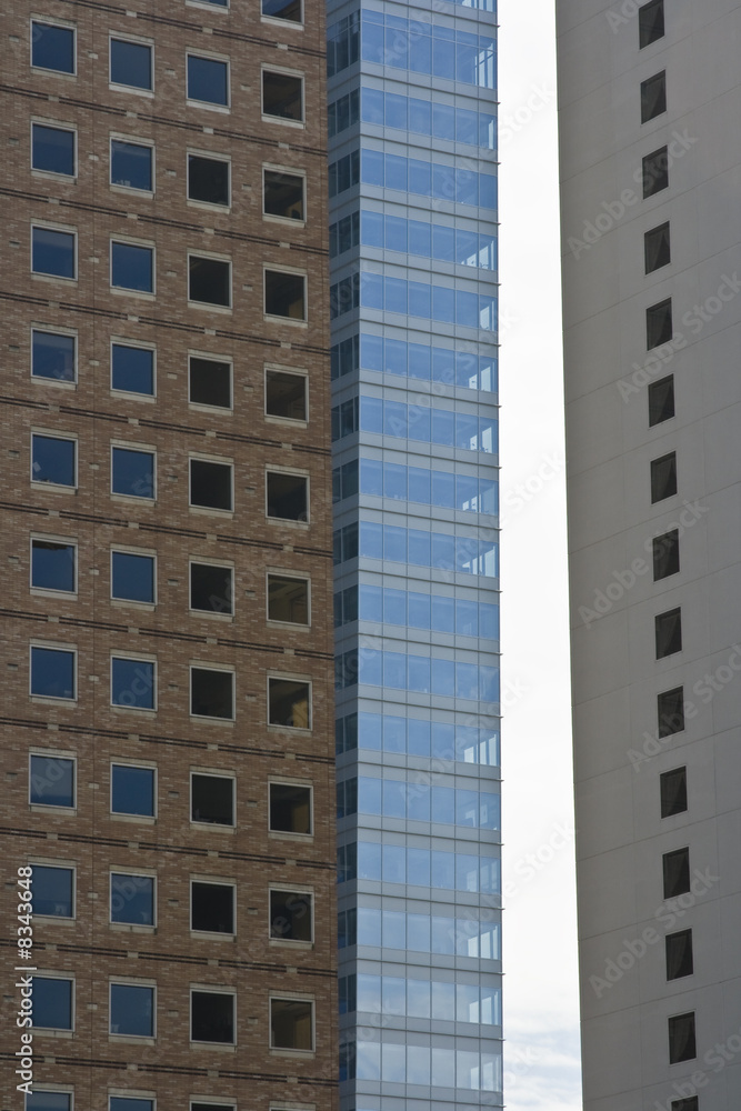 Three modern skyscrapers