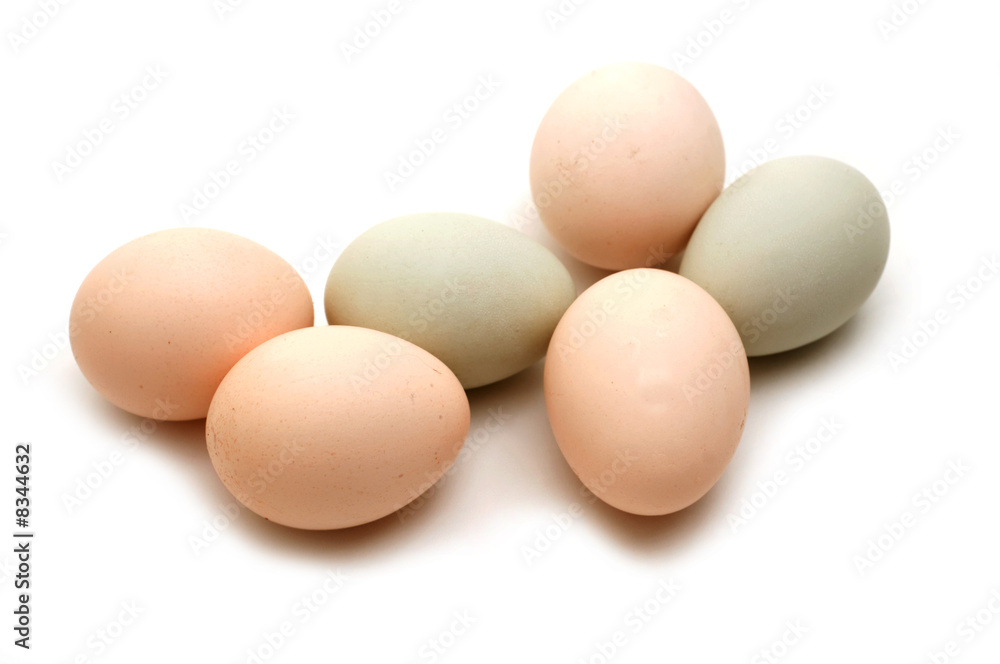 home eggs from village on white background home eggs from village on white background