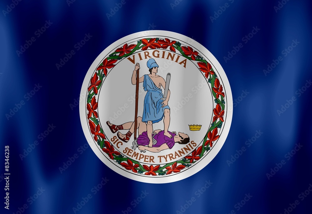 virginia flag drapeau virginie Stock Illustration | Adobe Stock