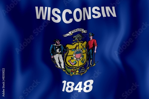 wisconsin crumpled flag drapeau froissé wisconsin