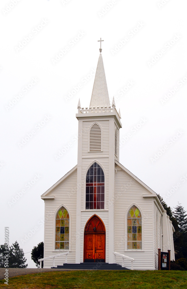 Old quaint church in a rustic setting