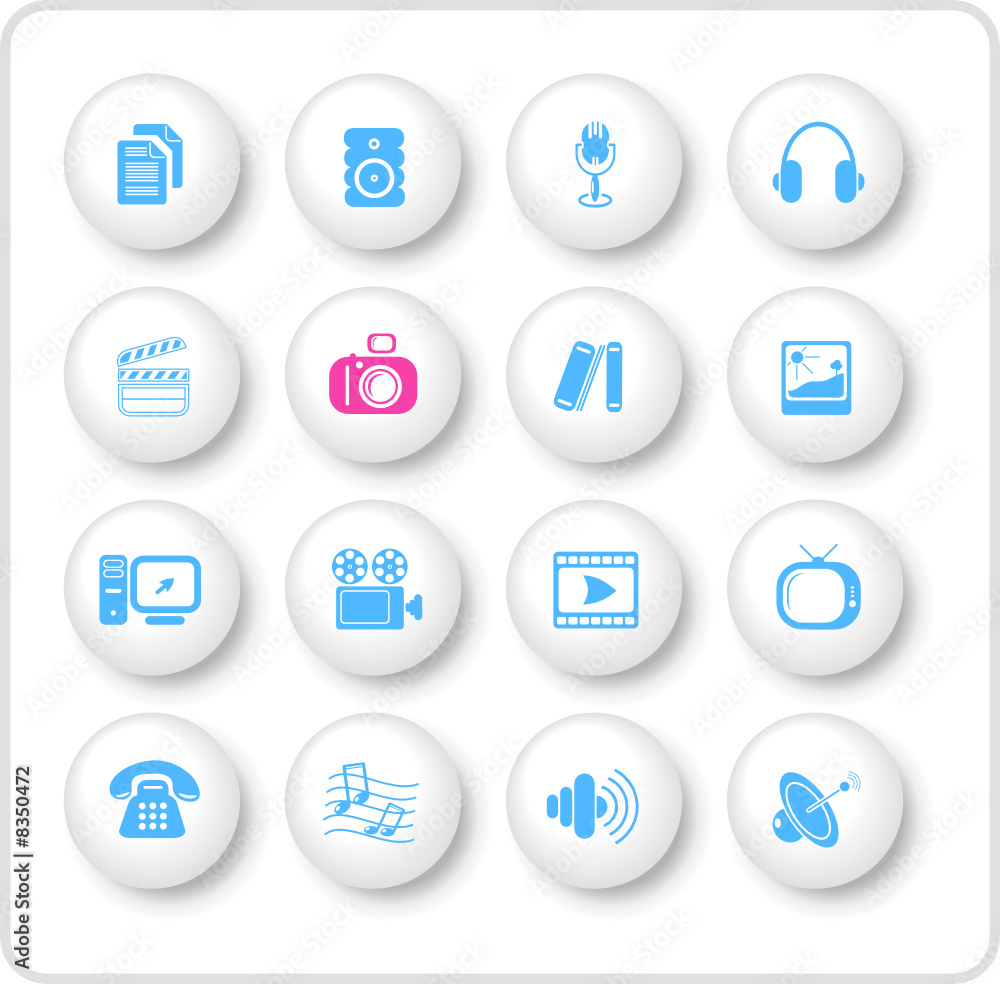 Miscellaneous multimedia vector icons Miscellaneous multimedia vector icons