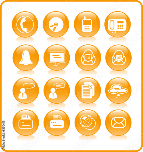 Miscellaneous office and communication vector icons