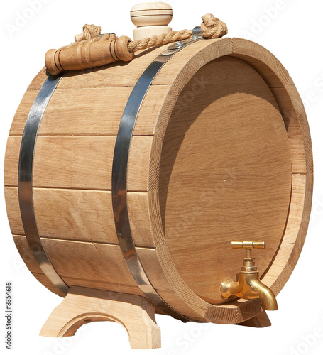 isolated elegant handmade barrel