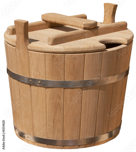 isolated elegant handmade bucket