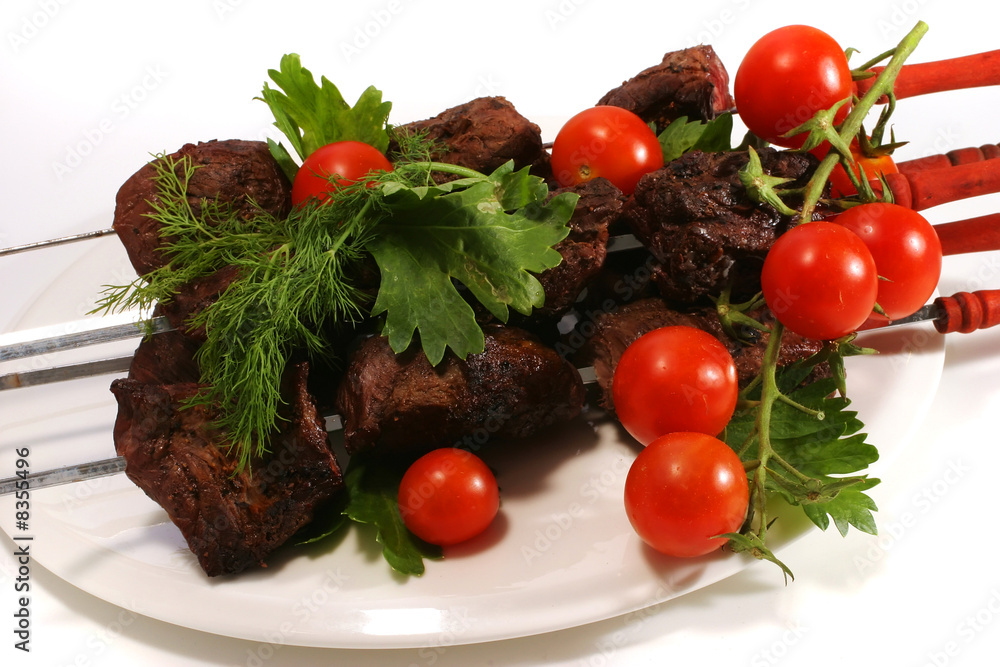 shish kebab on dish shish kebab on dish