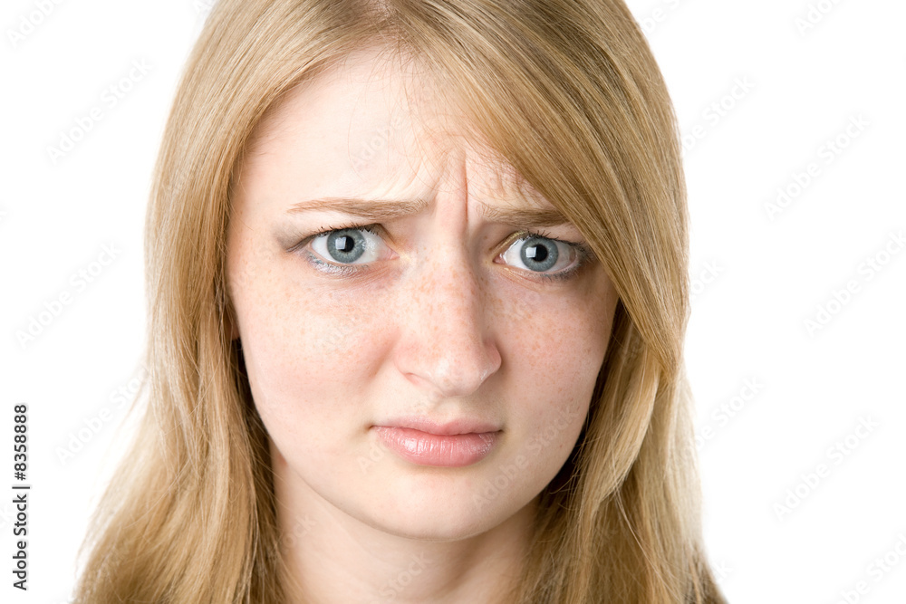 Isolated portrait shot of a beautiful caucasian woman Isolated portrait shot of a beautiful caucasian woman