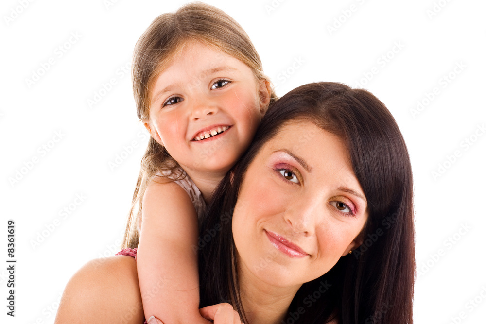 Young mother and daughter Young mother and daughter