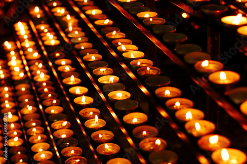 Candels in St. Stephen church in Vienna
