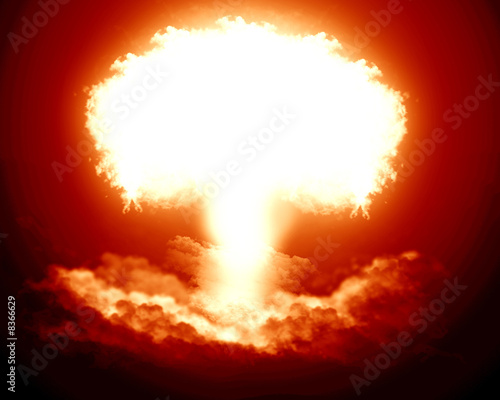 Obraz na płótnie nuclear explosion w salonie