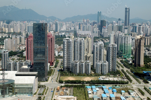 Shenzhen skyscrapers, city view © BartekMagierowski