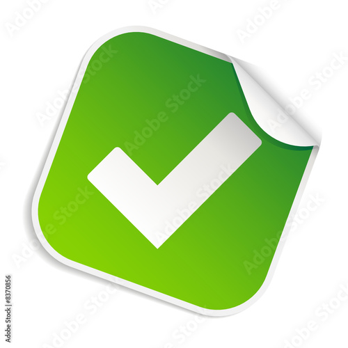 sticker adhésif validation