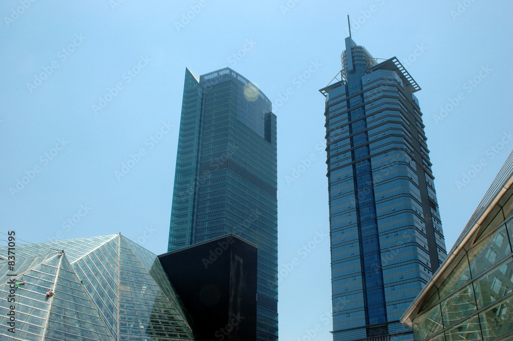 Naklejka premium New World Center and First Tower - Shenzhen
