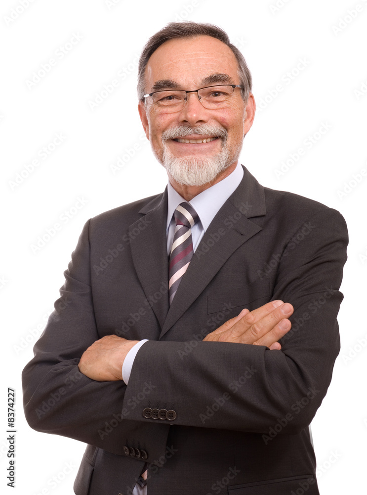 senior businessman smiling senior businessman smiling