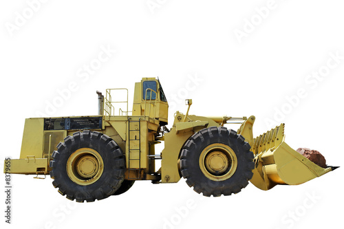 Dredger isolated on white background