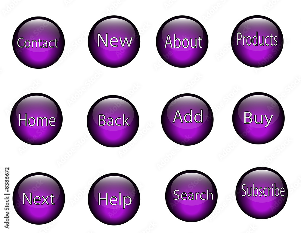 Glassy/reflective web icons Purple Glassy/reflective web icons Purple