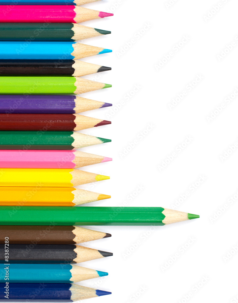 Assortment of coloured pencils Assortment of coloured pencils
