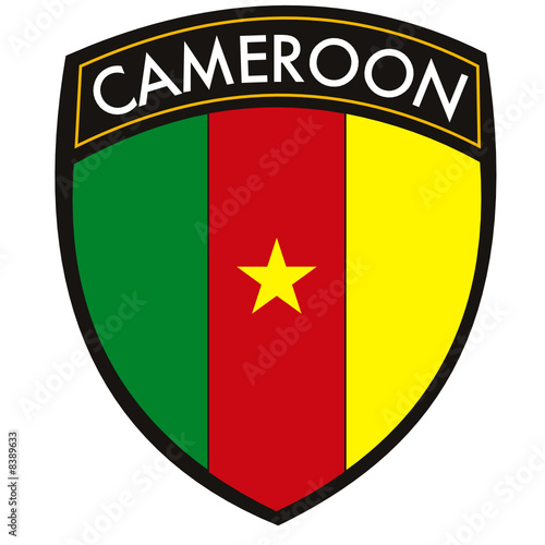 scudetto tricolore  cameroon paese continente africa con stella