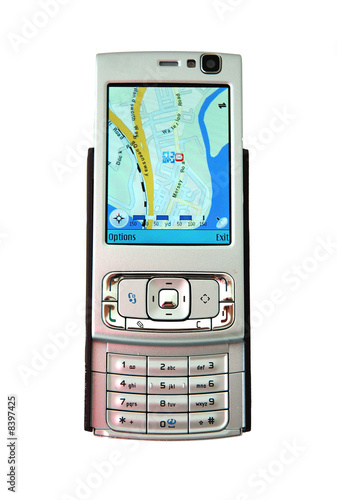 Mobile phone with satellite navigation