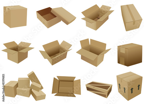 shipping box vector