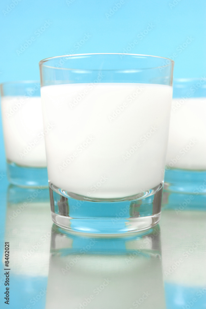 Glasses Of Full Cream Milk Glasses Of Full Cream Milk