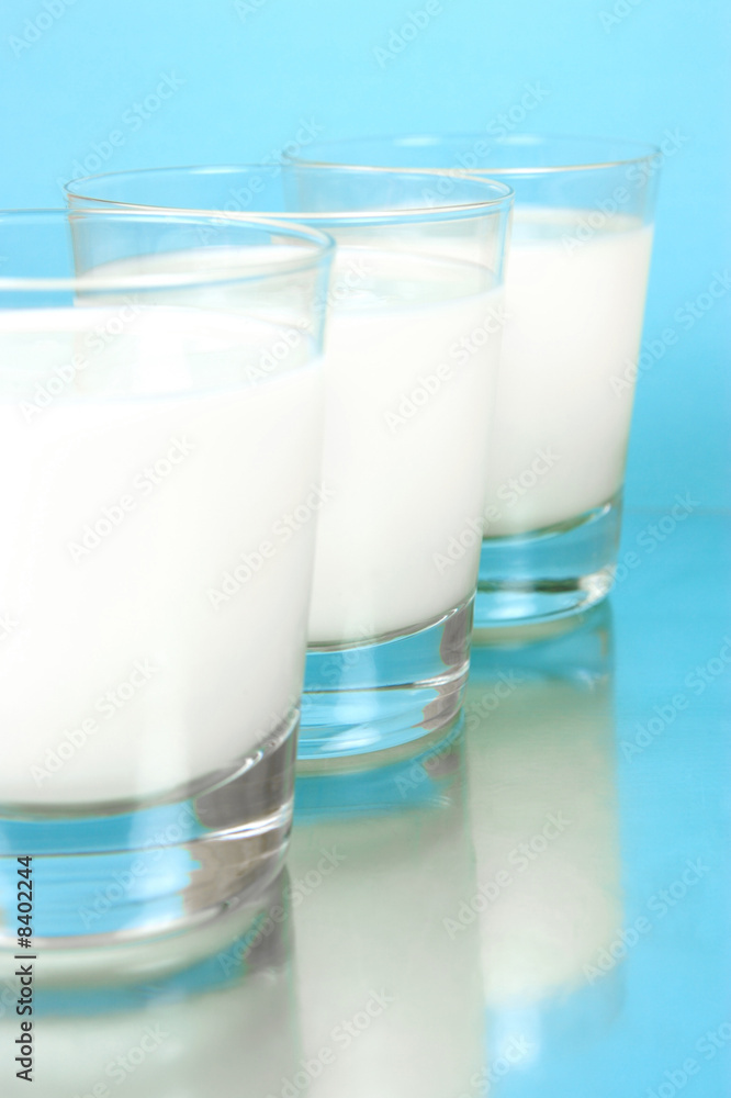 Glasses Of Full Cream Milk