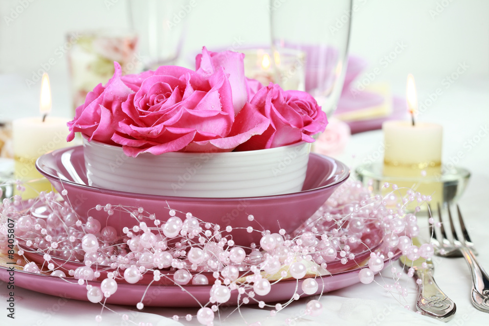 Festive table setting Festive table setting