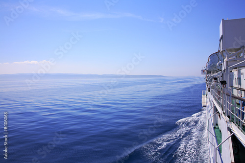 Cruise ship and copy space