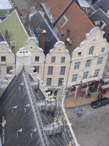 Bâtisses baroques à Arras vues du beffroi (Pas-de-Calais)