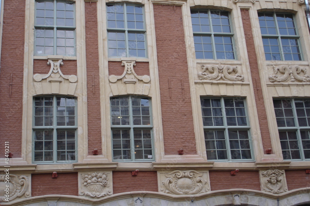 Obraz premium Façade d'immeuble style flamand à Lille