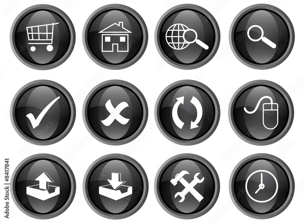 Web buttons (black) Web buttons (black)