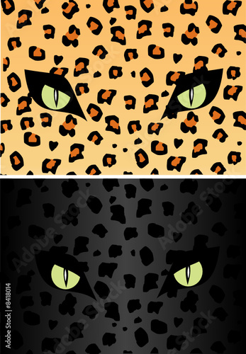Skin and eye of the jaguar.Vector.
