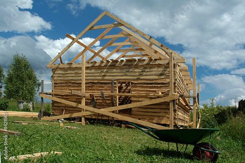 Building of a bathhouse from a bar