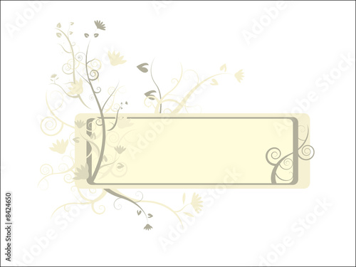 Floral banner, easy to edit