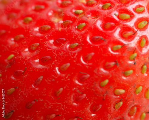 macro of strawberry
