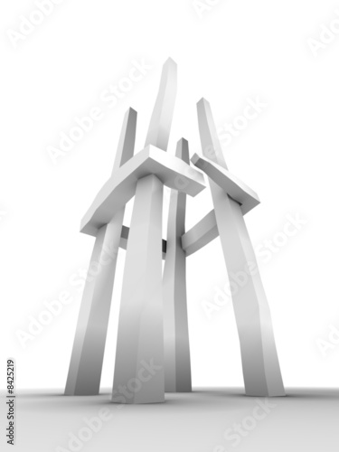abstract tower sculpture