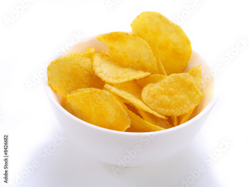 Potato chips in bowl