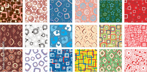 Harmonious collection of backgrounds .Vector.