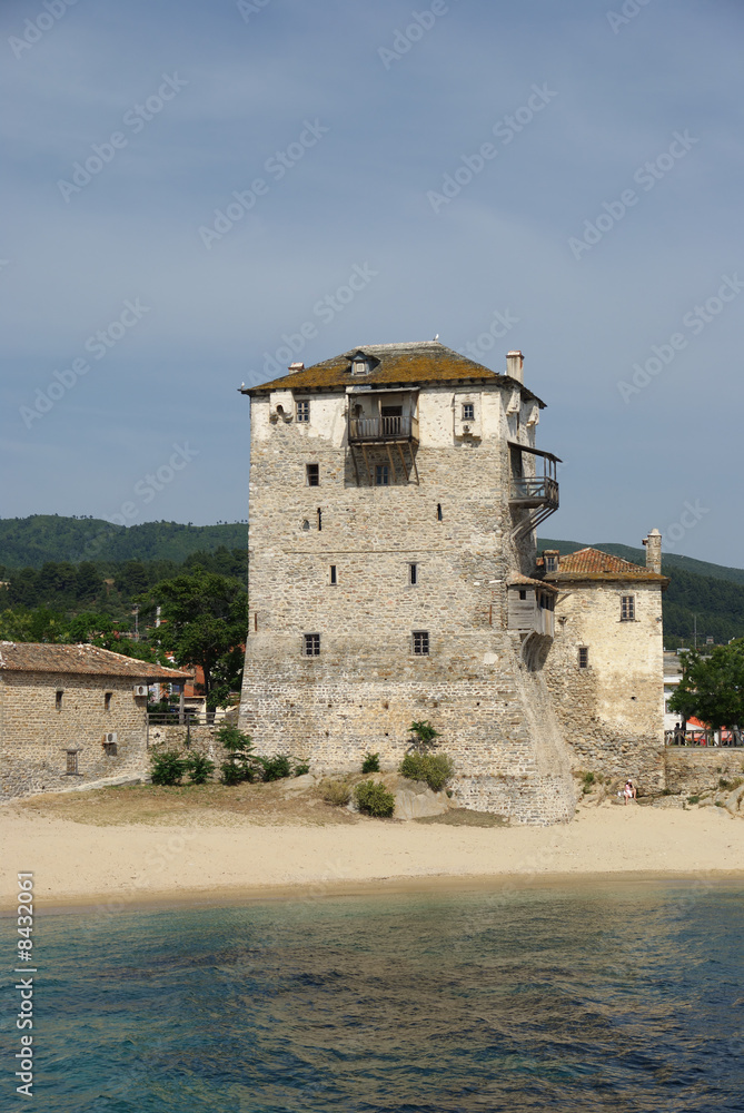 Tower in Uranopolis Greece Halkidiki Macedonia