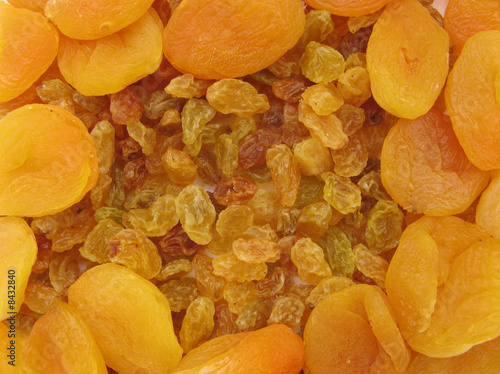 raisins and apricots