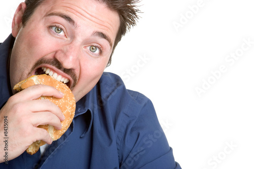 Man Eating Burger