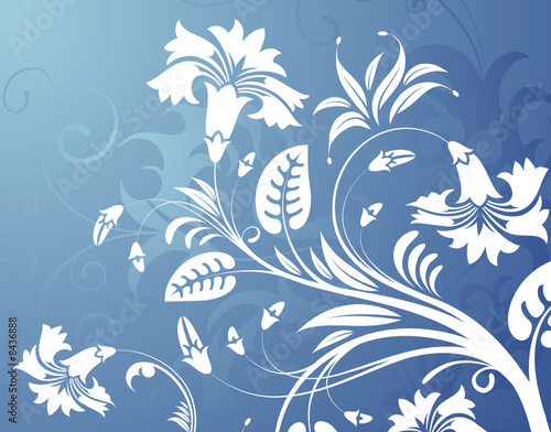Flower background with bud, element for design, vector