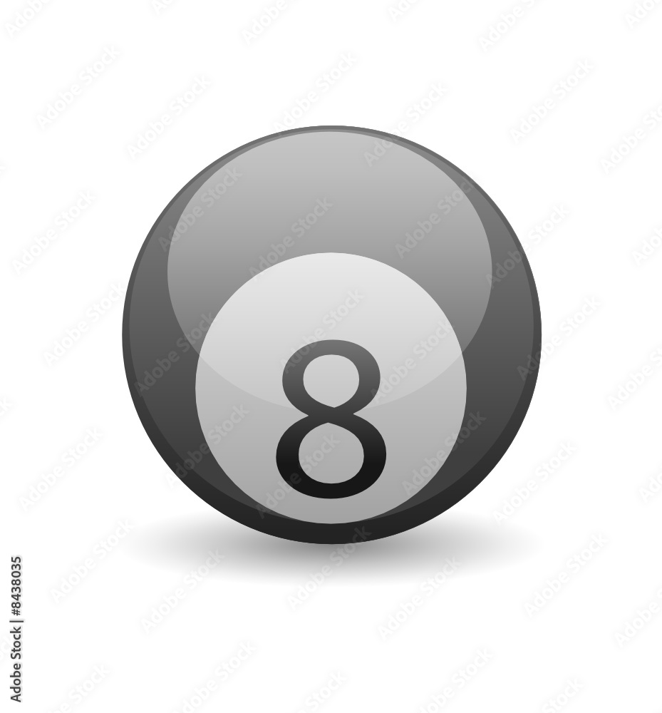 Vector illustration of a billiard ball Vector illustration of a billiard ball