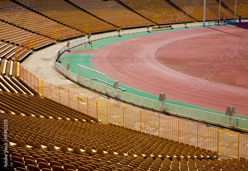 Empty seats on football stadium