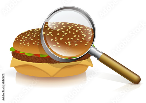 Etude d'un hamburger (reflet)